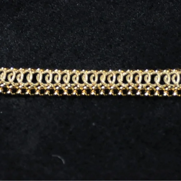 14K Solid Yellow Gold Flexible Link Mesh Bracelet - Picture 5 of 16